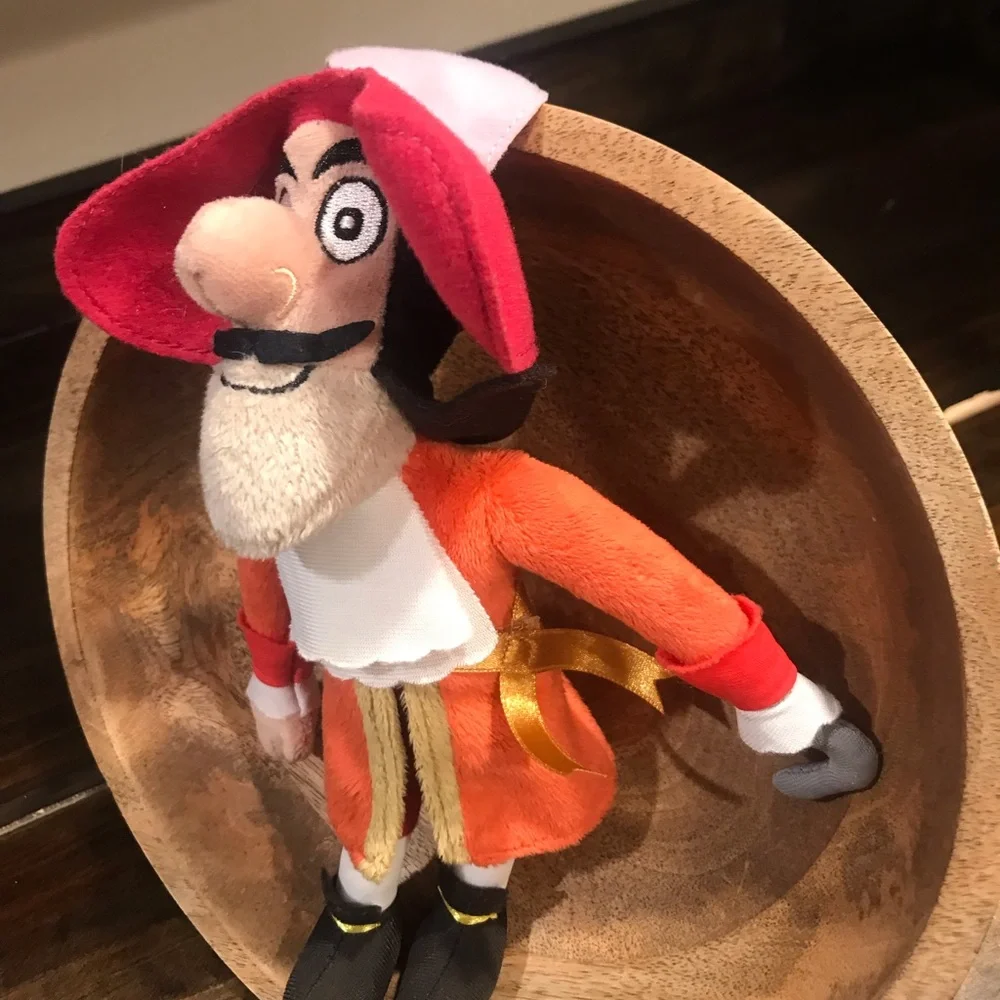 Vintage Disney Store Captain Hook Mini Bean Bag Plush 10” Peter Pan Stuffed Toy - Picture 2 of 6